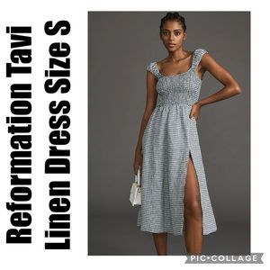 Reformation Tavi Linen Dress Size S